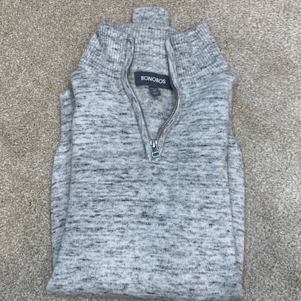 Bonobos mens cashmere and cotton half zip